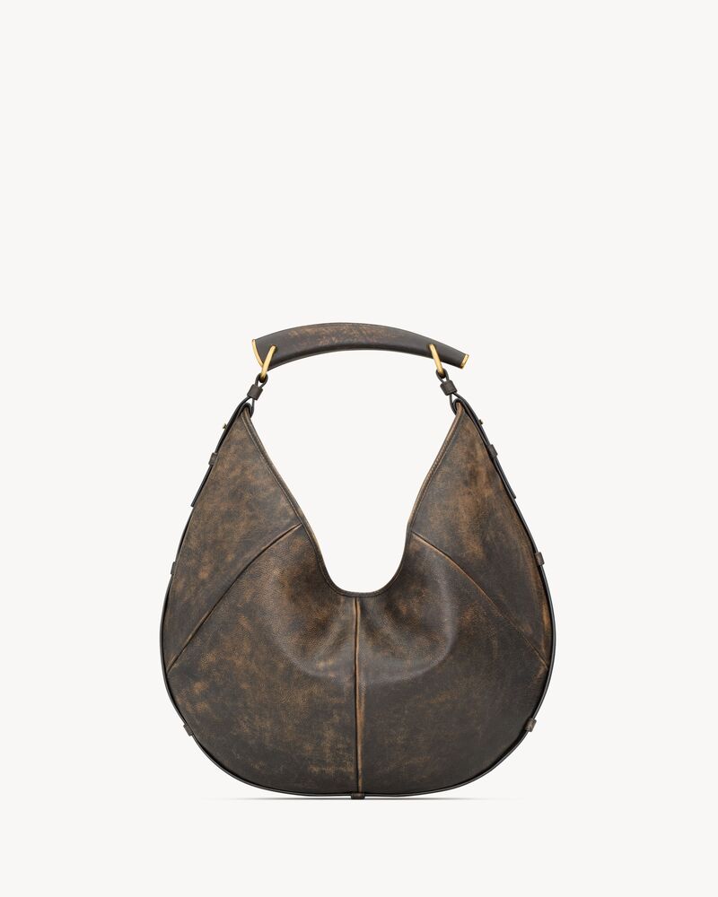 MOMBASA中号复古皮革手袋