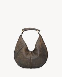 MOMBASA中号复古皮革手袋