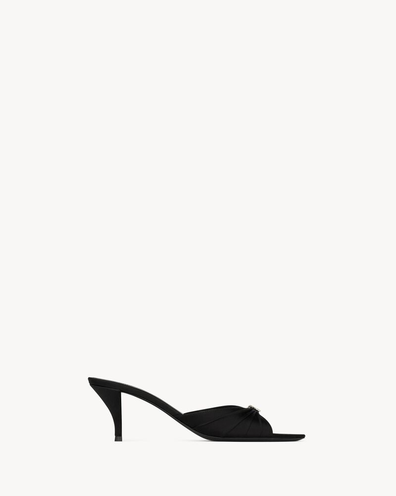 JERRY绉缎和仿水晶穆勒鞋