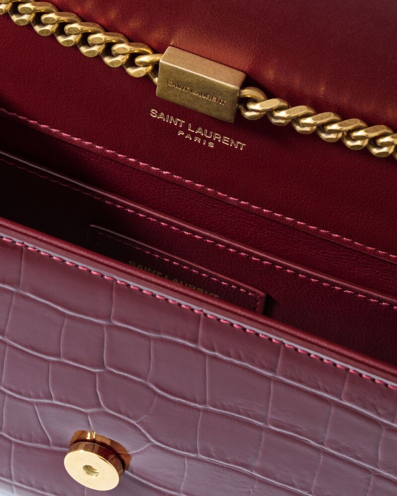 新KATE鳄鱼纹压印漆皮手袋