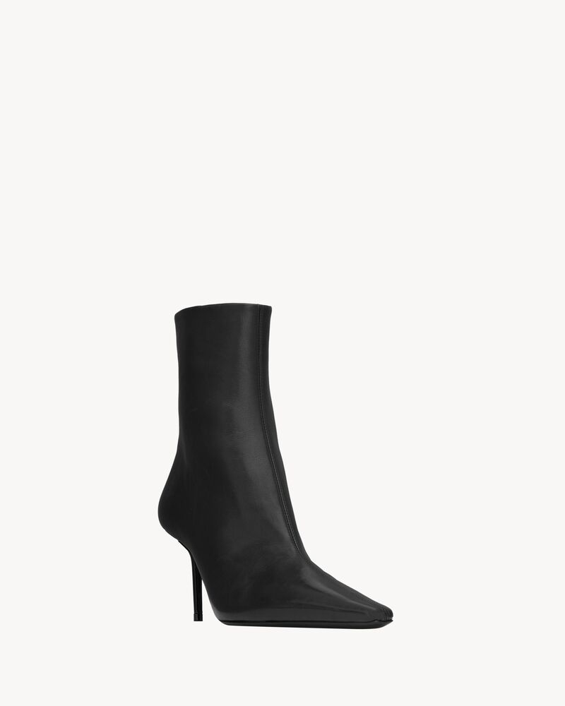 ASHLEY光滑皮革短靴