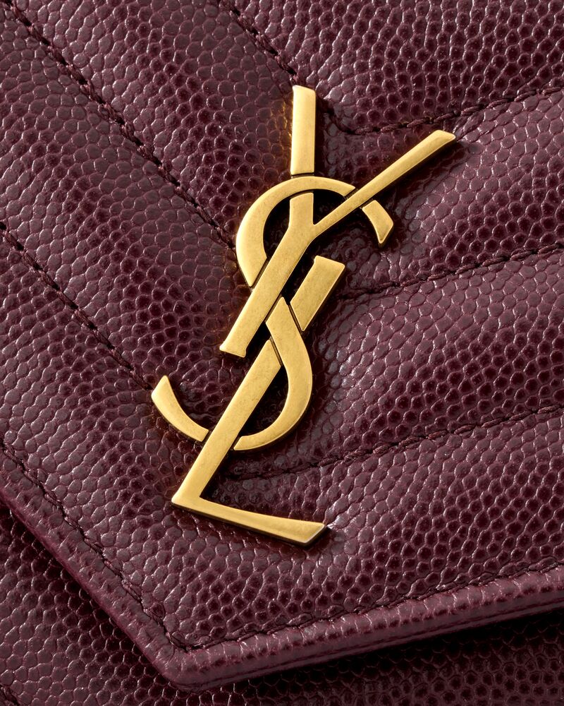 CASSANDRE ENVELOPE粒面皮革链条钱包