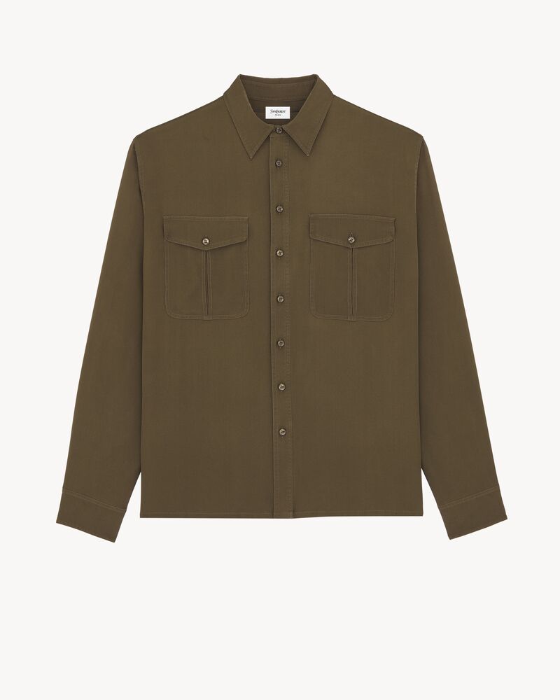 桑蚕丝缎面背面绉缎衬衫