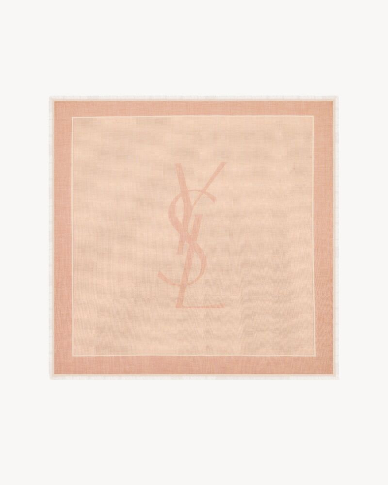 LE CASSANDRE山羊绒和桑蚕丝纱罗方巾