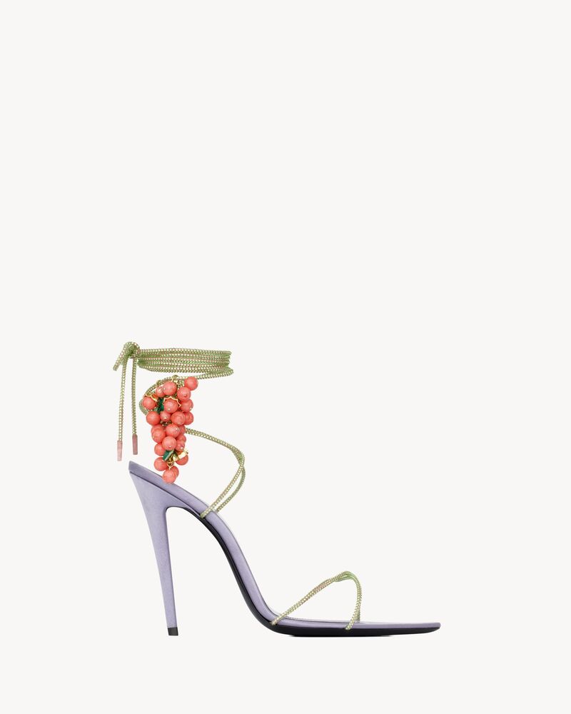 MON CHÉRI绒面革和仿水晶凉鞋