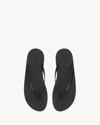 POOL光滑皮革夹趾拖鞋