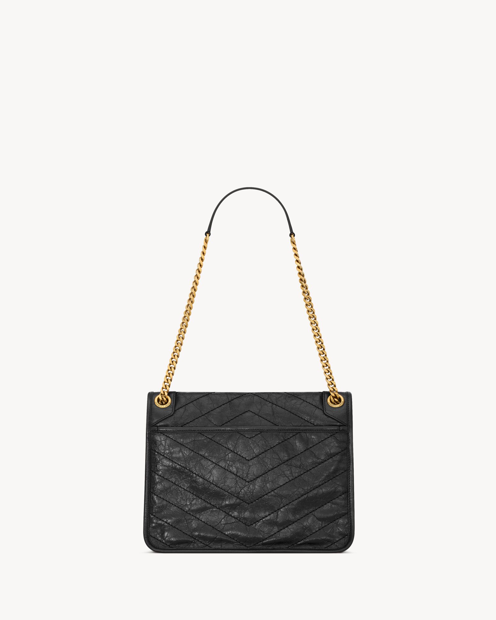 NIKI中号复古皮革手袋