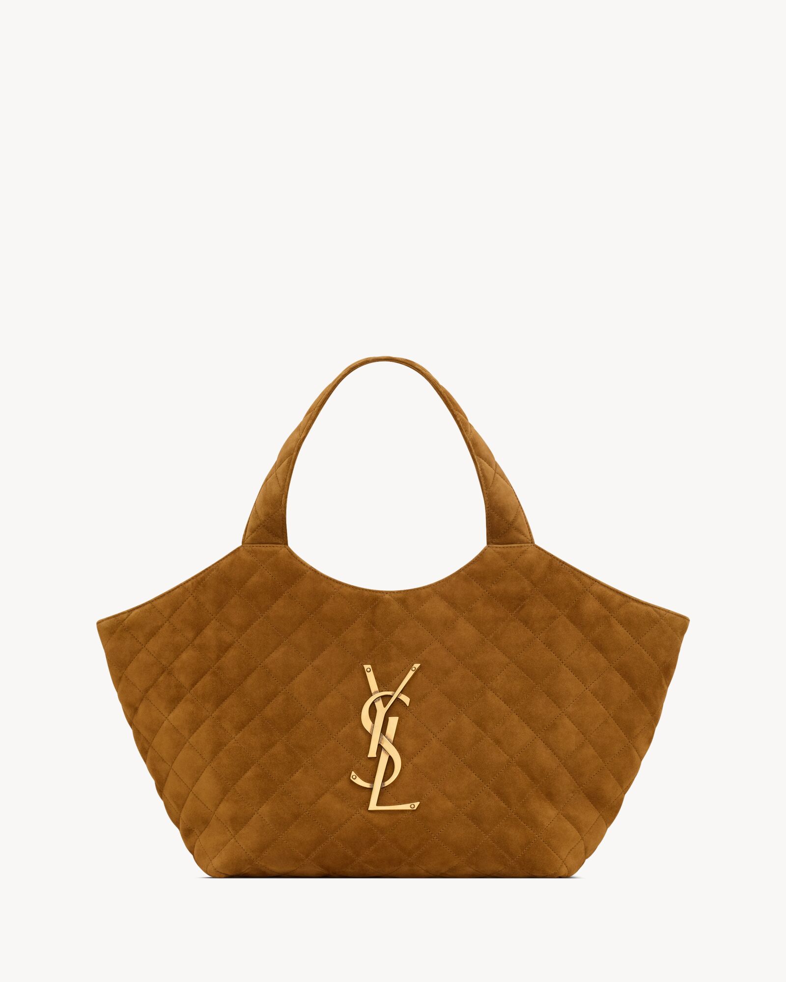 ICARE中号绗缝绒面革手袋