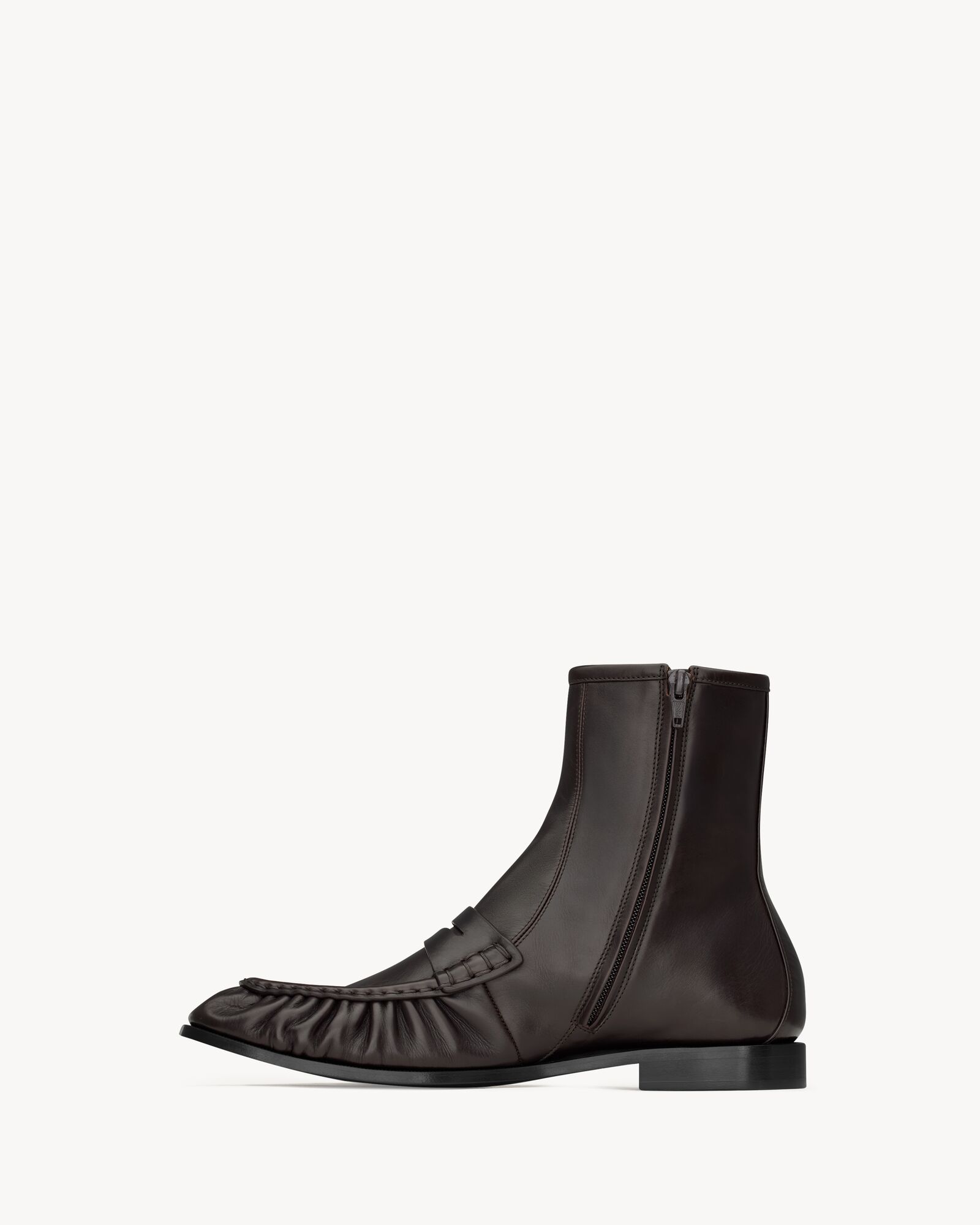 LE LOAFER光滑皮革筒靴