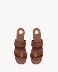 BABYLONE光滑皮革凉鞋