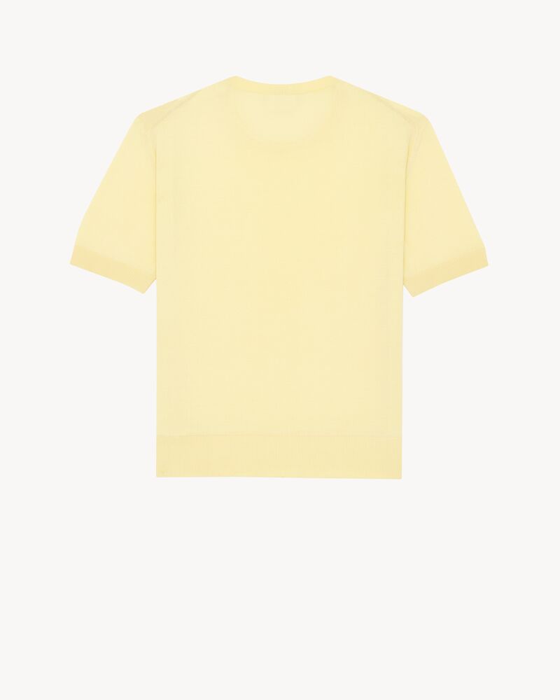 山羊绒、羊毛和桑蚕丝圆领T恤