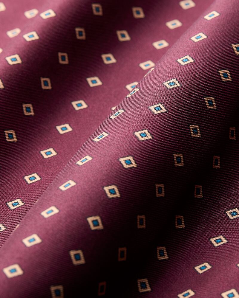 菱形纹桑蚕丝长裤