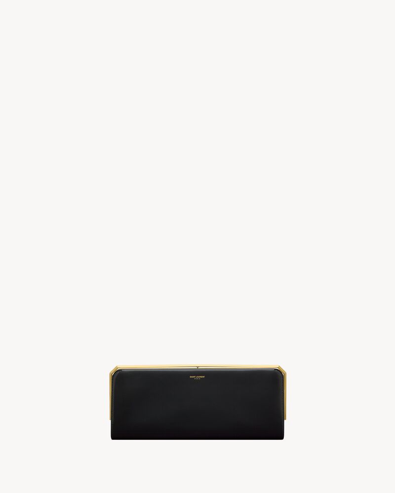 DATE CHARNIÈRE minaudière抛光皮革晚宴包