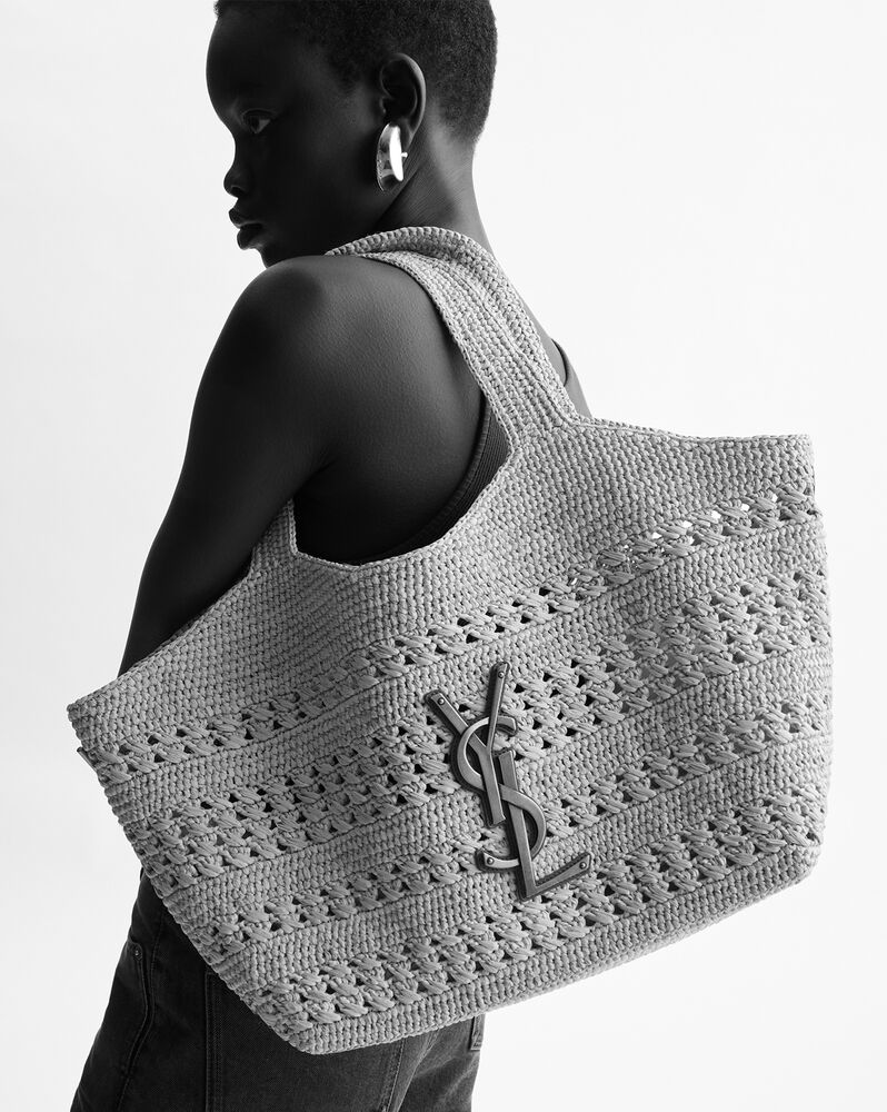 ICARE拉菲草中号手袋