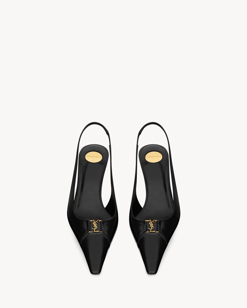 BABYLONE BRETEUIL光滑皮革露跟高跟鞋