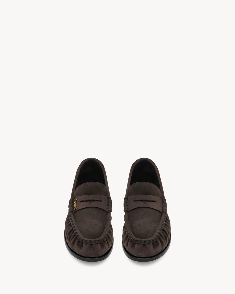 SAINT LAURENT圣罗兰中国官方网站 LE LOAFER柔软绒面革乐福鞋