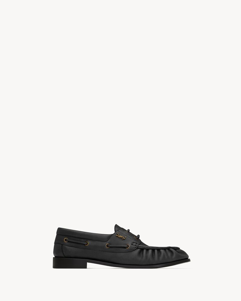 LE LOAFER BATEAU光滑皮革船鞋