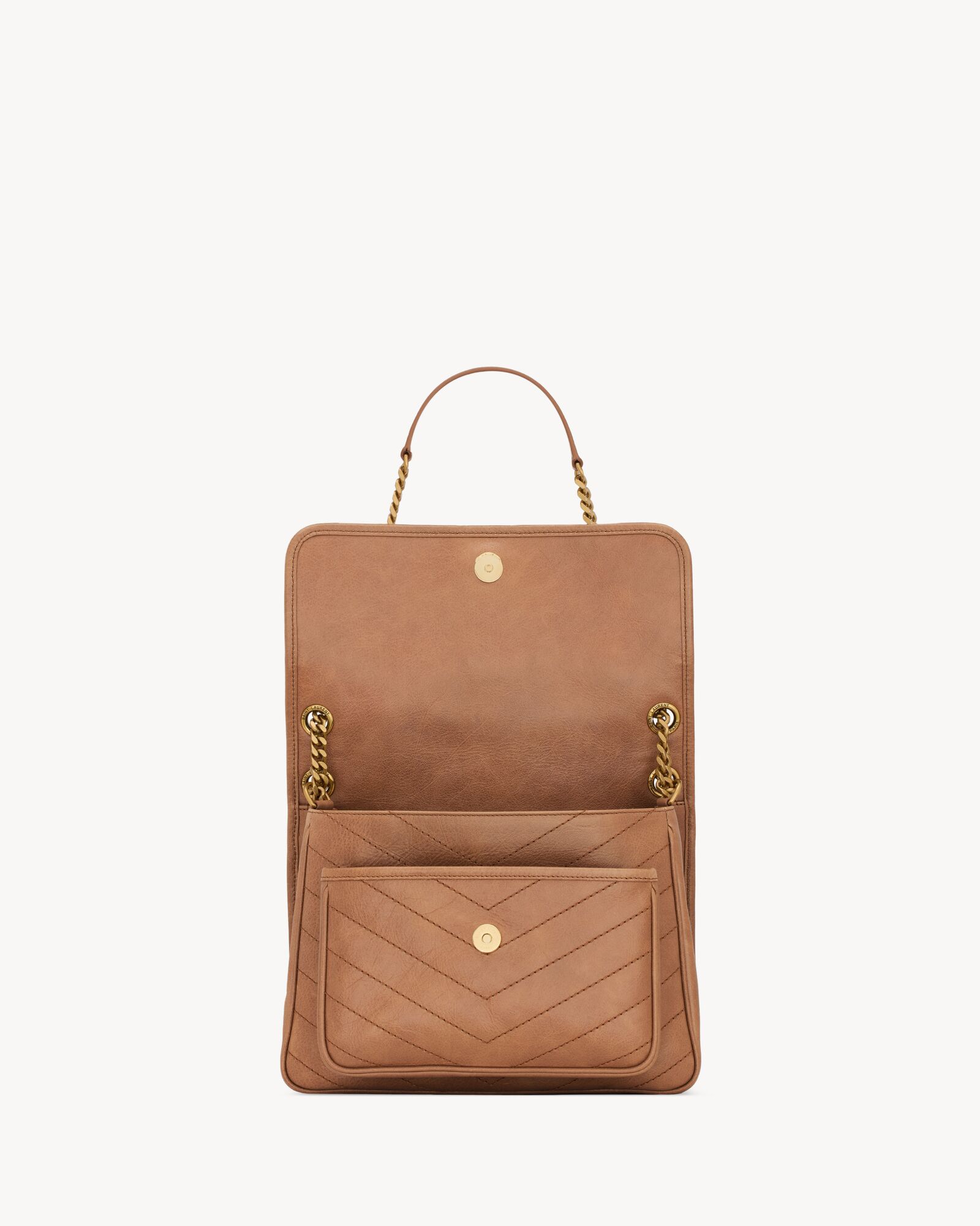NIKI中号复古皮革手袋