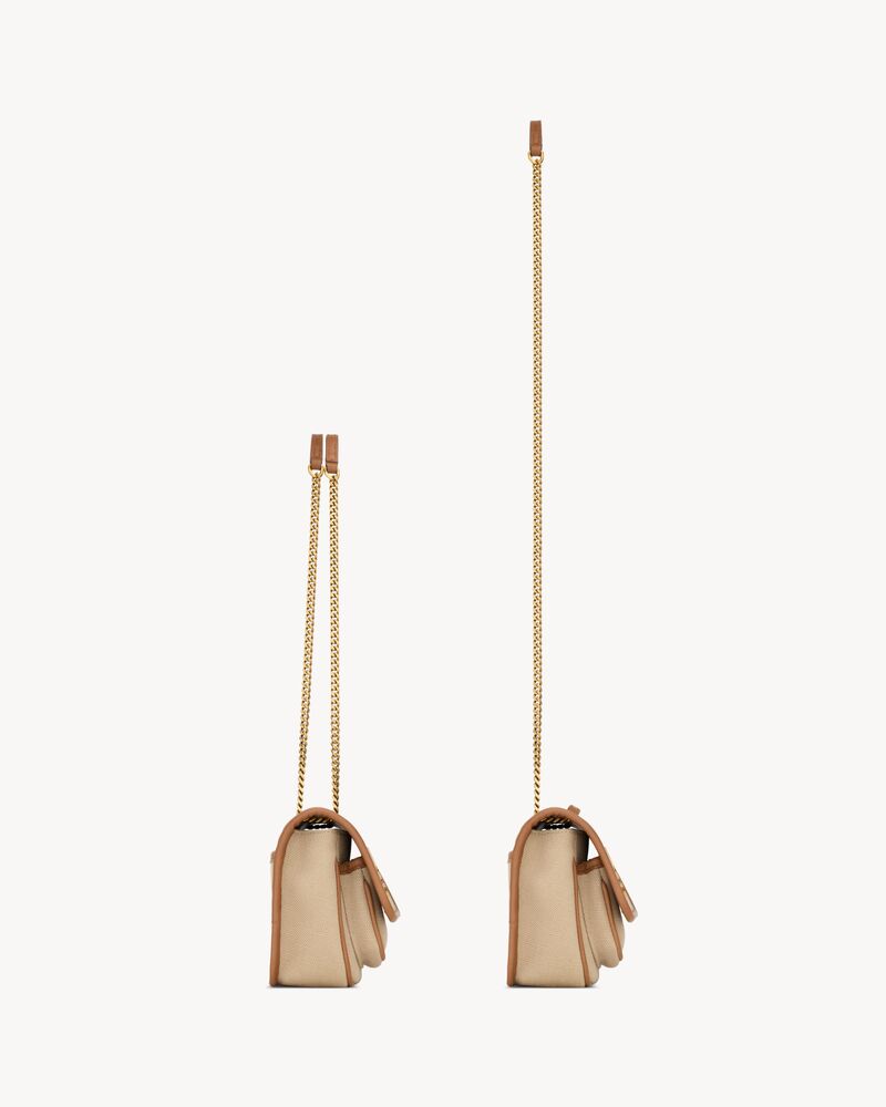 NIKI帆布和皮革迷你手袋