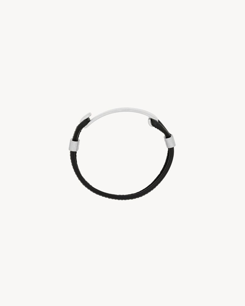 皮革和金属SAINT LAURENT ID手链