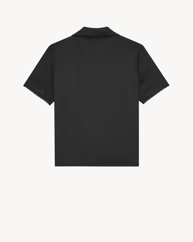 桑蚕丝缎面和蕾丝睡衣式上衣