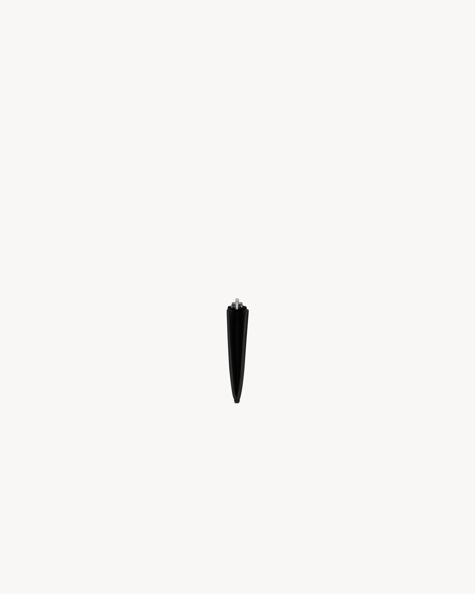 黑色SAINT LAURENT PARIS粒面皮革拉链卡包