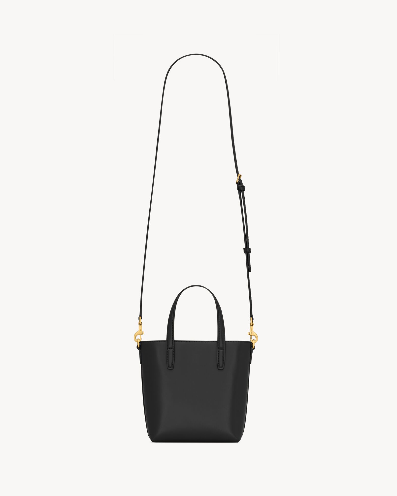 黑色SHOPPING SAINT LAURENT迷你皮革手袋