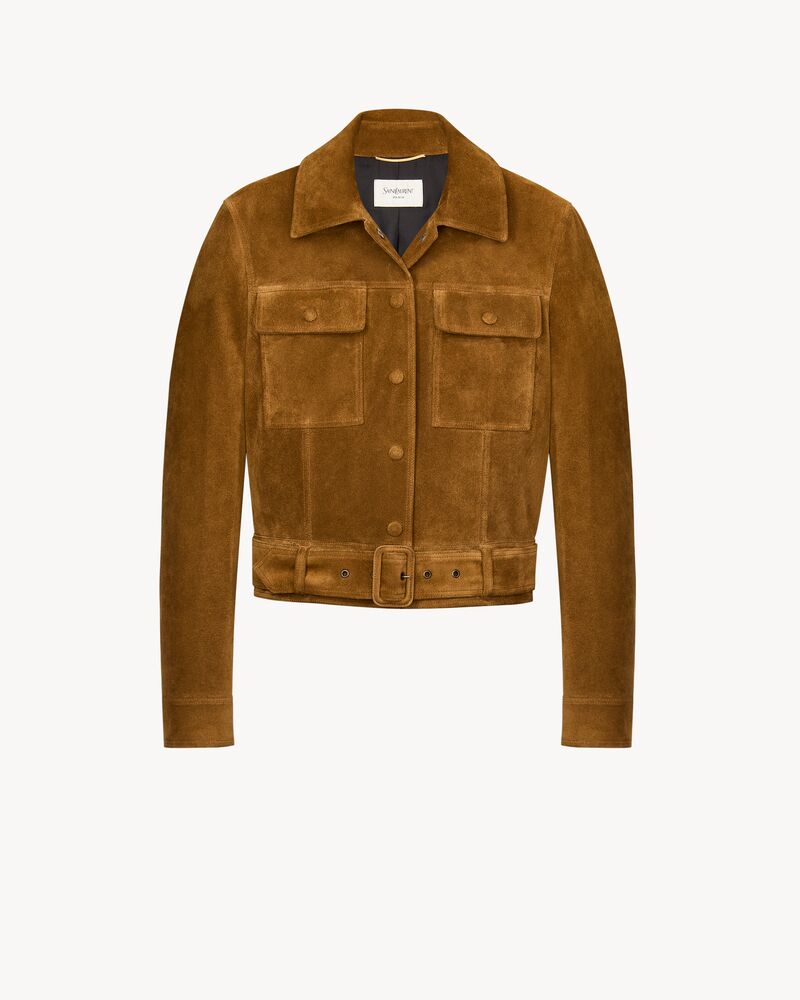 复古皮革精裁夹克