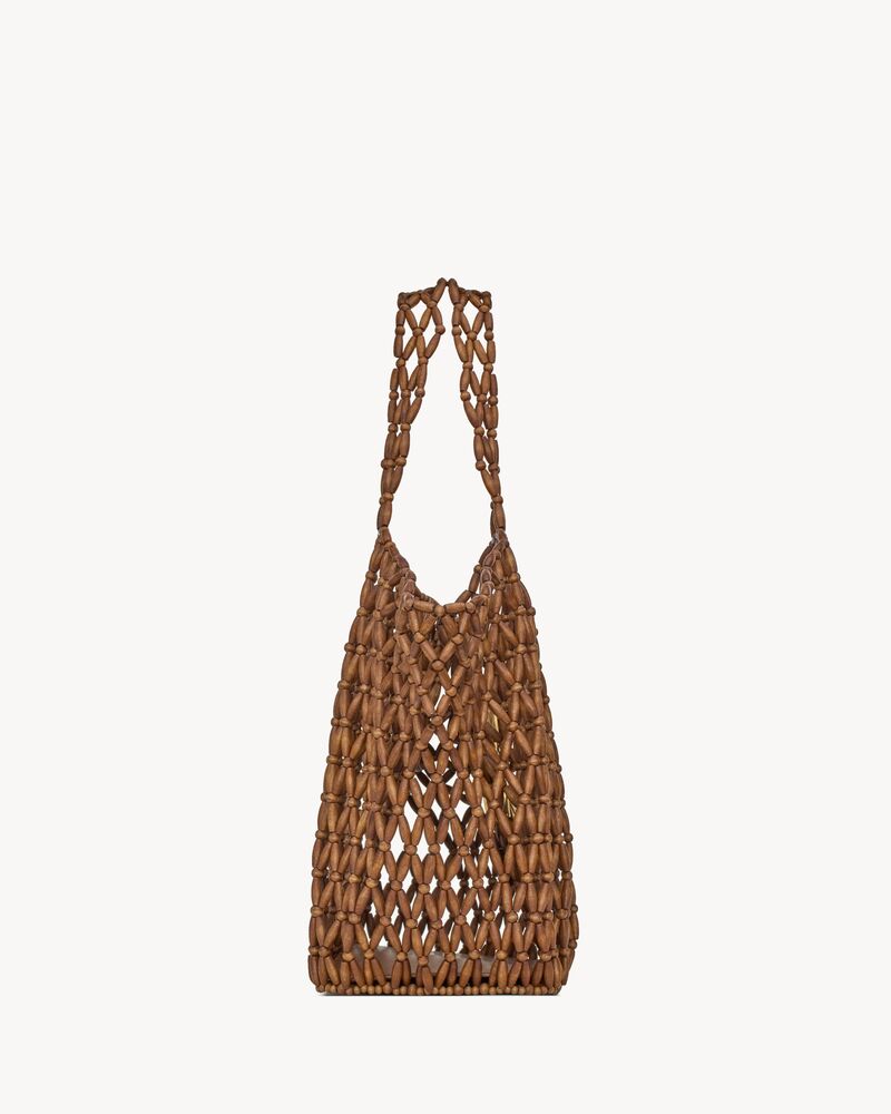 ICARE中号木质圆珠手袋