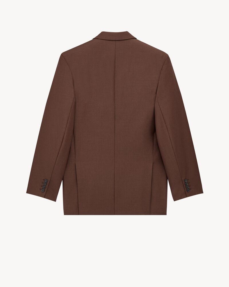 羊毛和马海毛帆布夹克