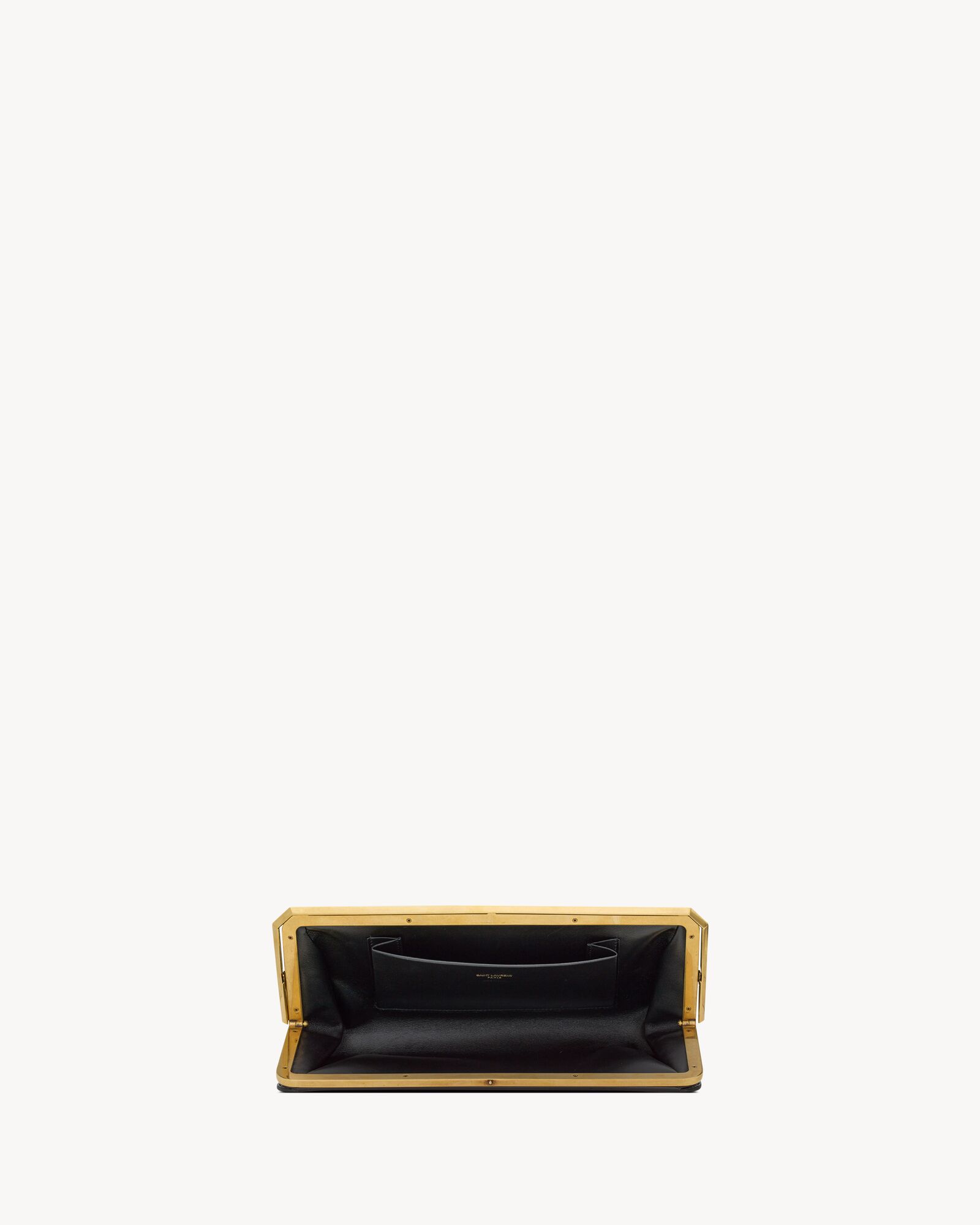 DATE CHARNIÈRE minaudière抛光皮革晚宴包