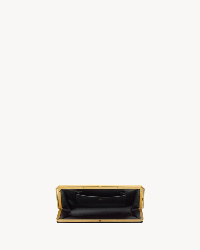 DATE CHARNIÈRE minaudière抛光皮革晚宴包