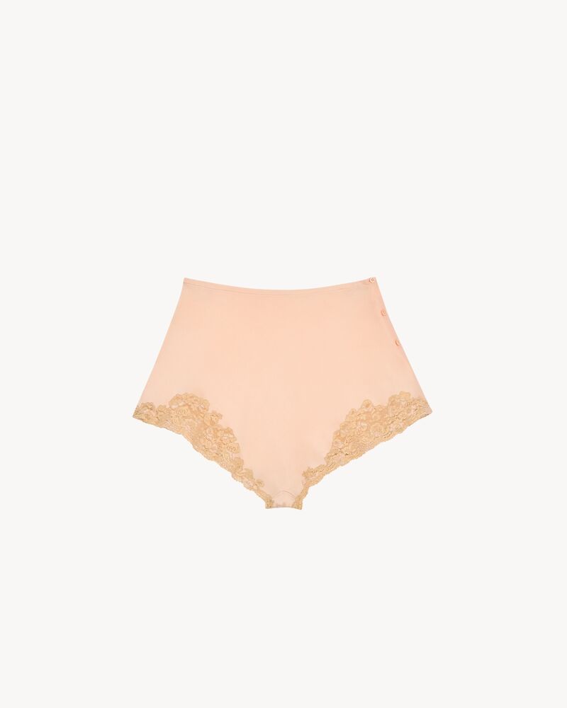 桑蚕丝平纹绉缎蕾丝连衣裙