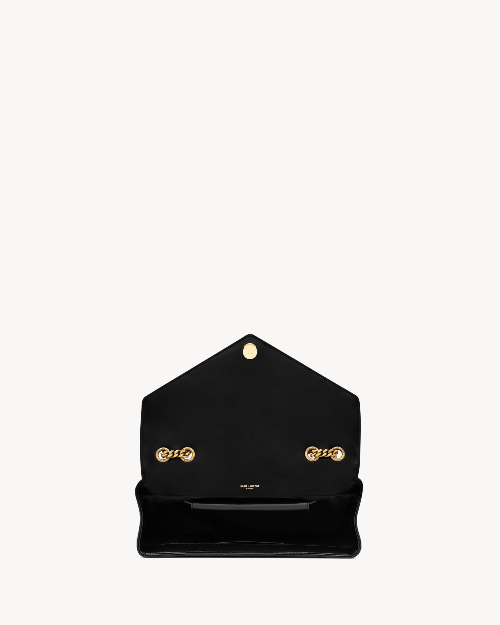 黑色LOULOU中号绗缝小羊皮手袋