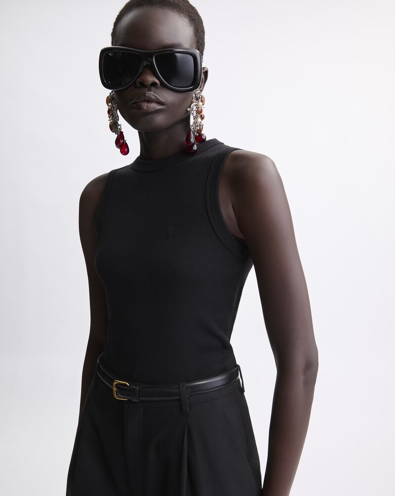 LE CASSANDRE平纹针织罗纹棉质背心