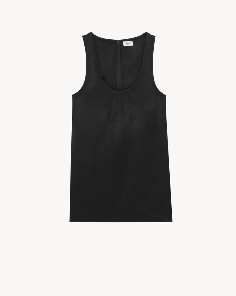 LE CASSANDRE缎面直筒连衣裙