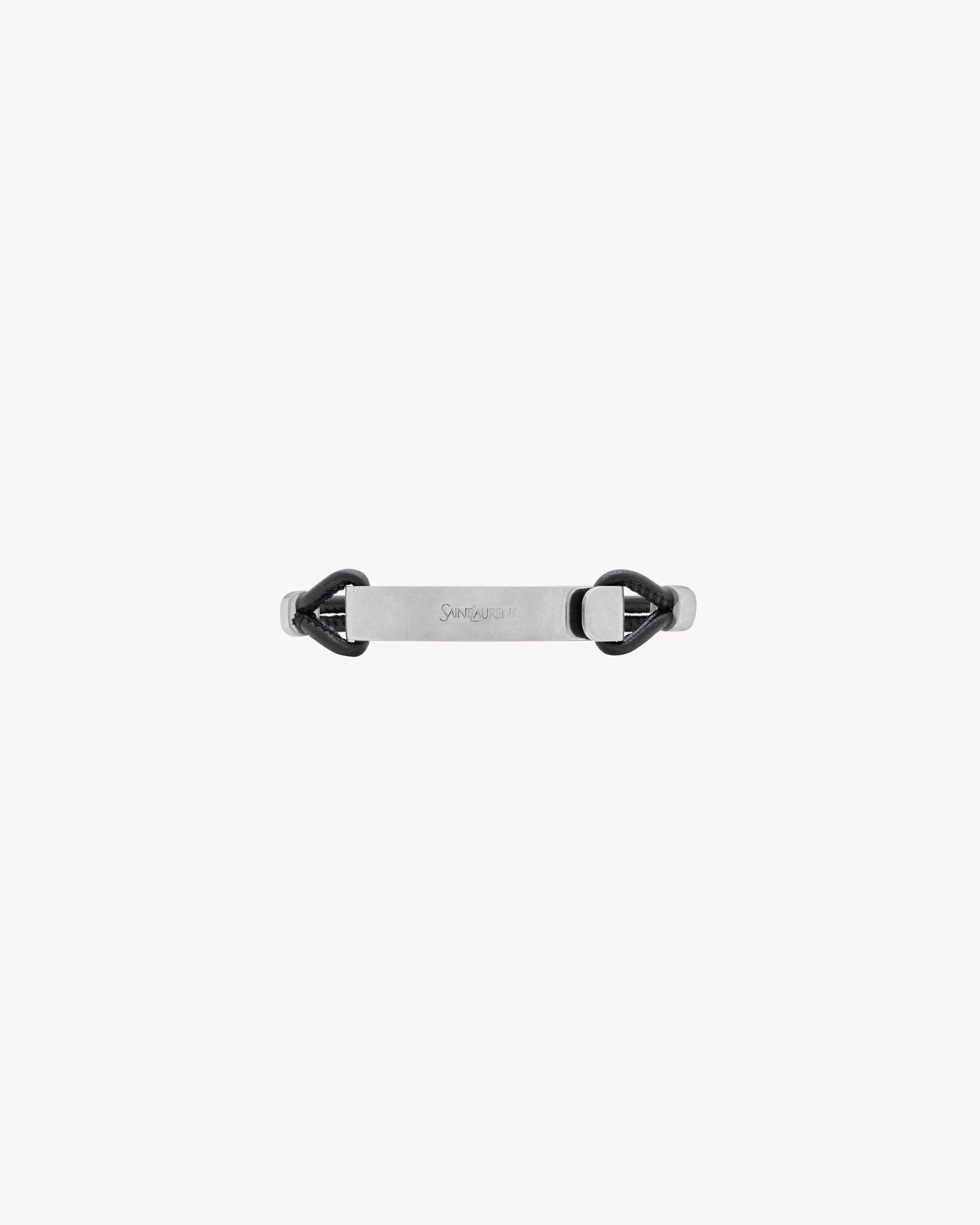 皮革和金属SAINT LAURENT ID手链