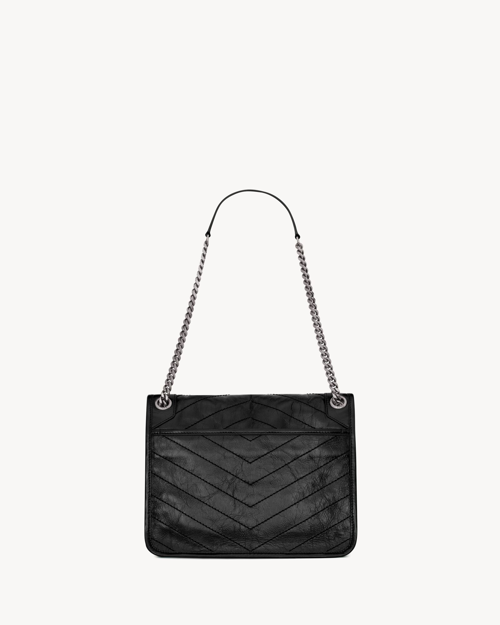 NIKI中号复古皮革手袋