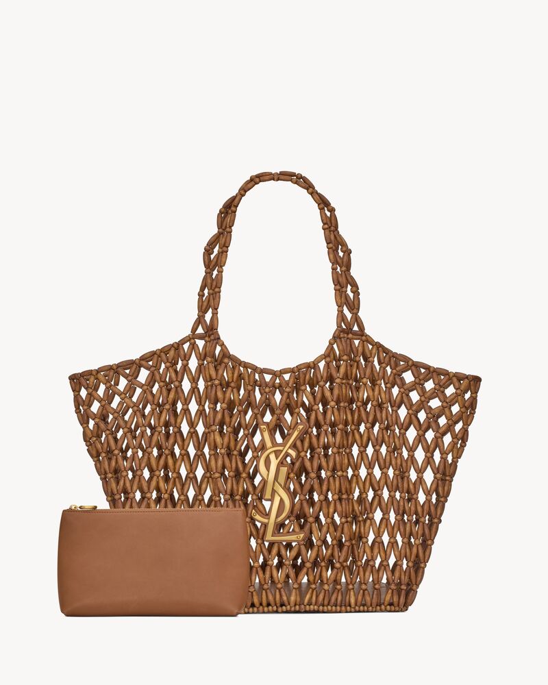 ICARE中号木质圆珠手袋