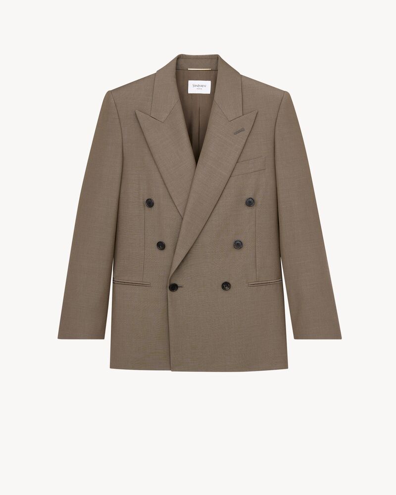 轻盈羊毛和马海毛夹克