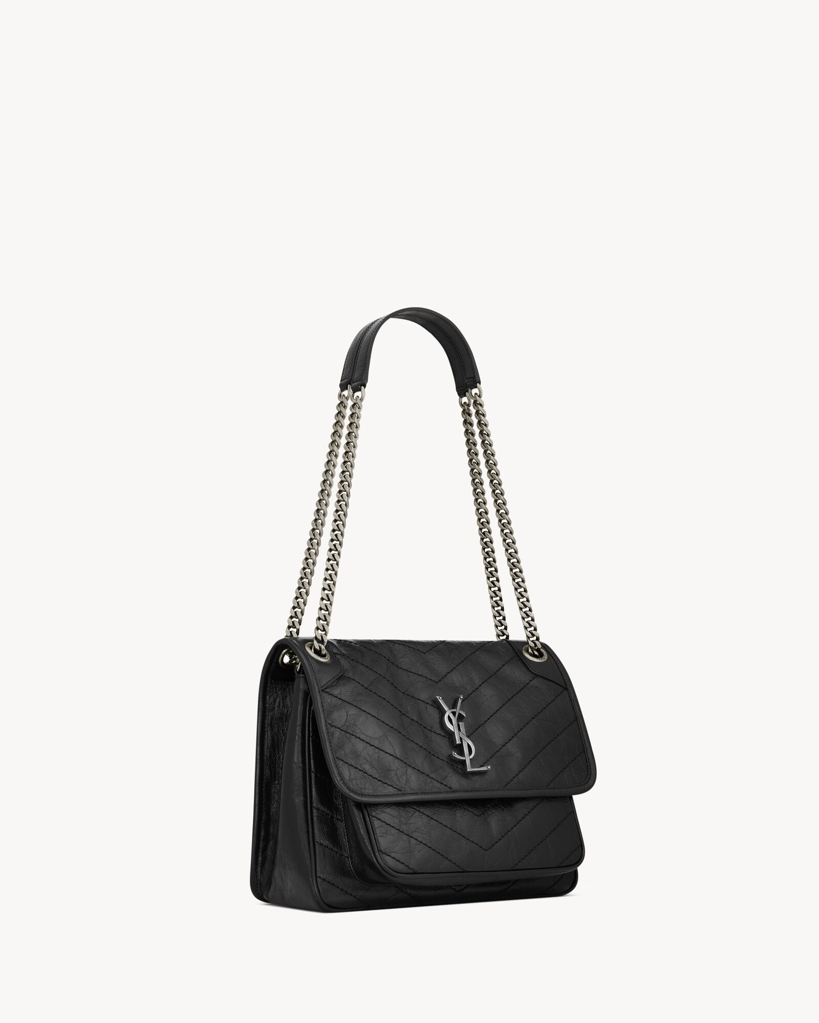 NIKI中号复古皮革手袋