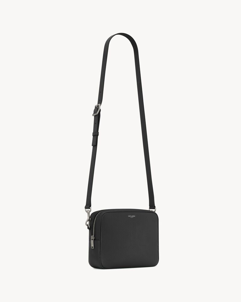 SAINT LAURENT小号粒面皮革相机包