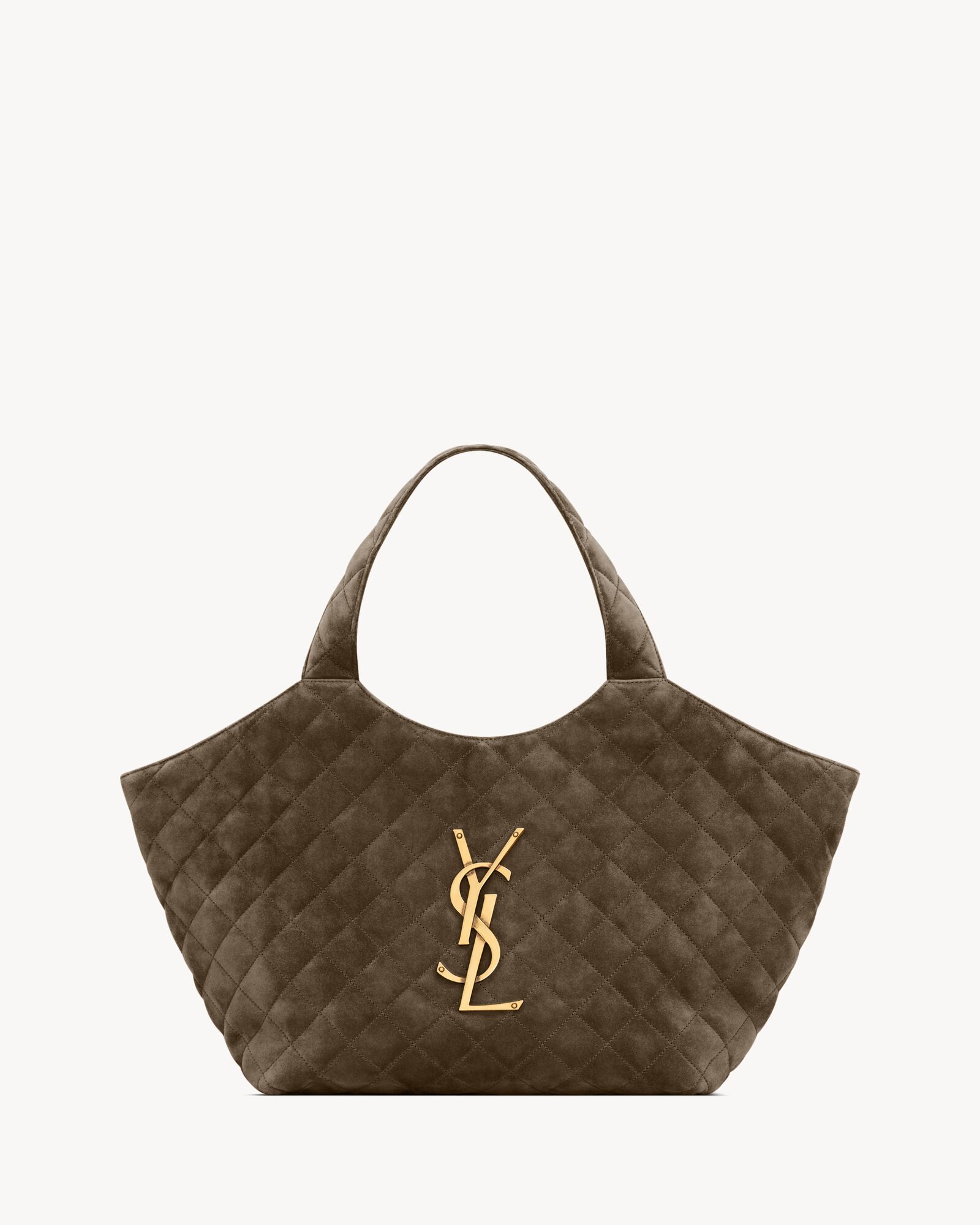 ICARE中号绗缝绒面革手袋