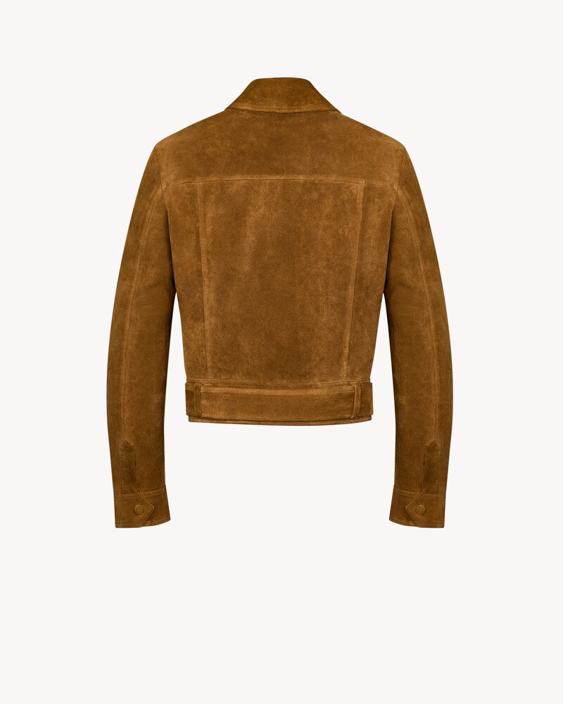 复古皮革精裁夹克