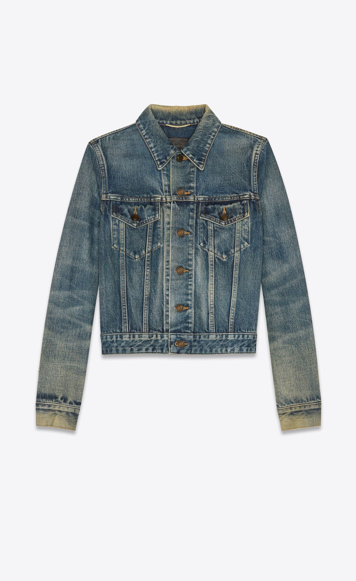 Jacket in dirty sandy blue denim