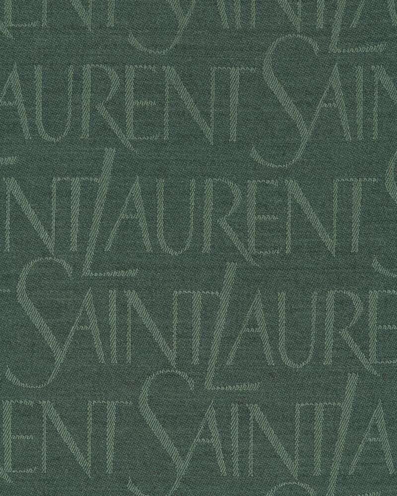 Saint Laurent桑蚕丝和羊毛提花大号方形围巾