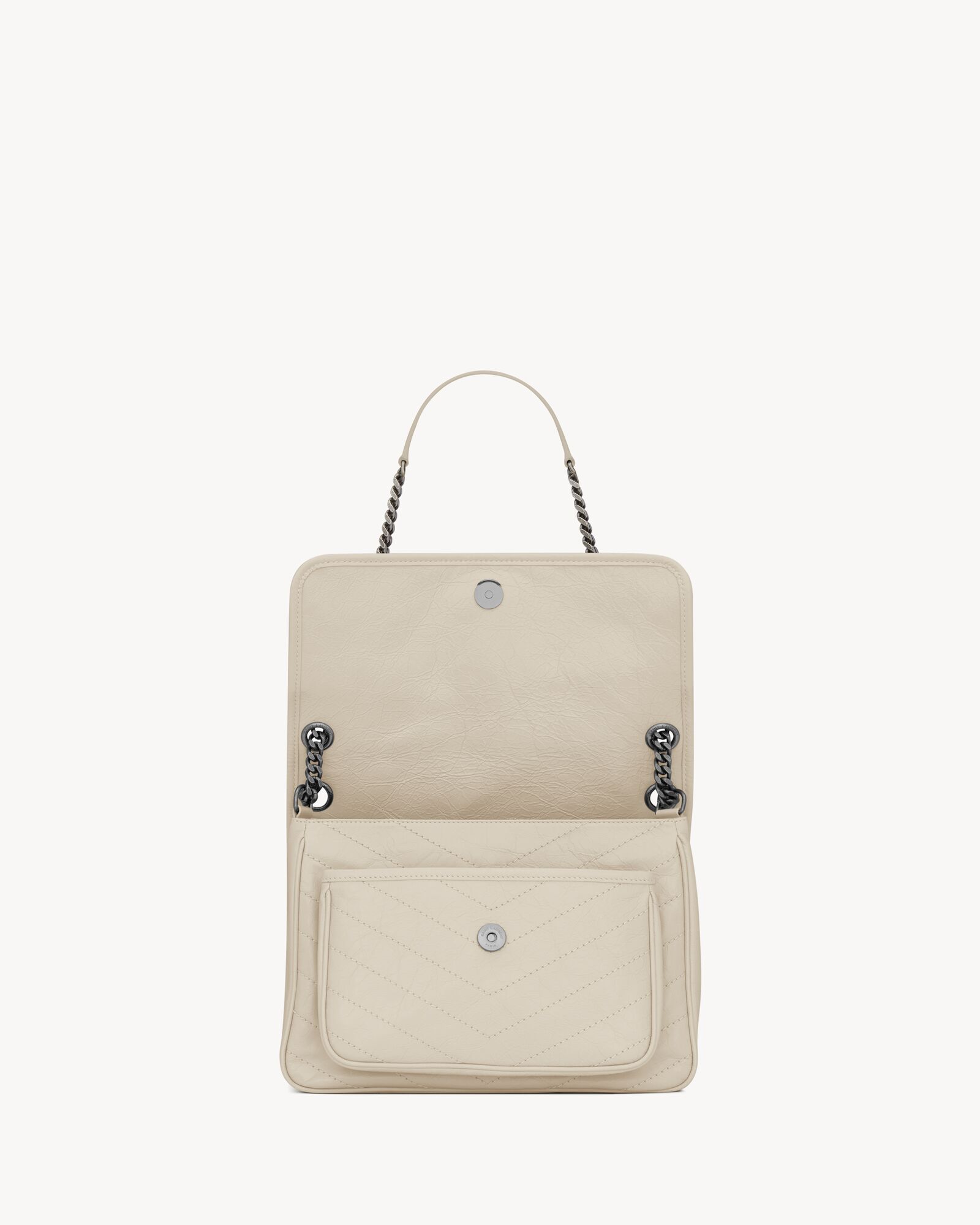 NIKI中号复古皮革手袋