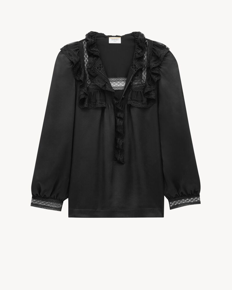 桑蚕丝缎面草原衬衫