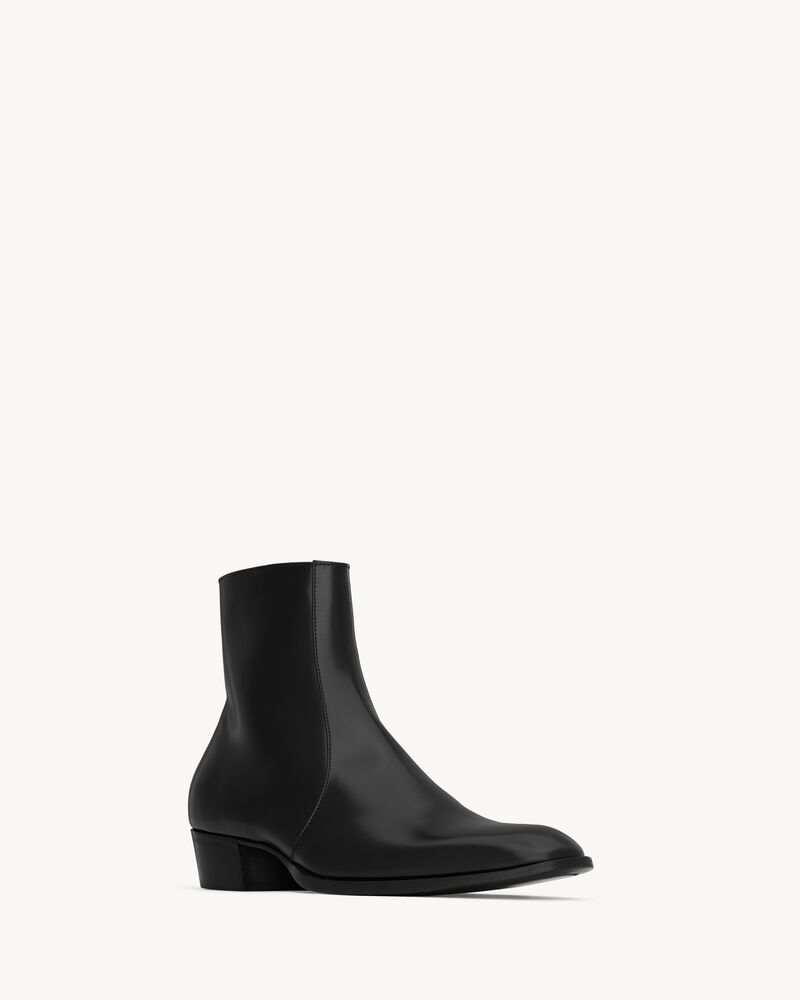 ROMAN光滑皮革筒靴