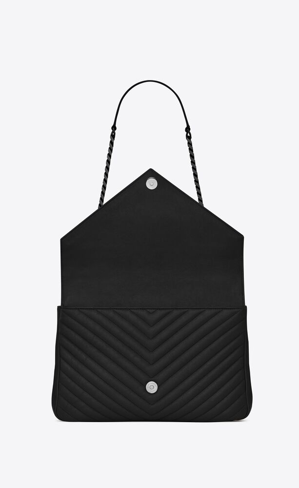 经典大号monogram黑色小羊真皮链条包